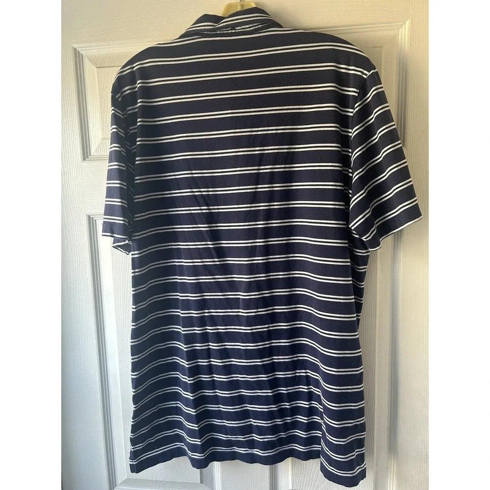 Polo Golf Ralph Lauren Navy Striped Vintage Lisle U.S. Open Oakmont 2016 Men's L